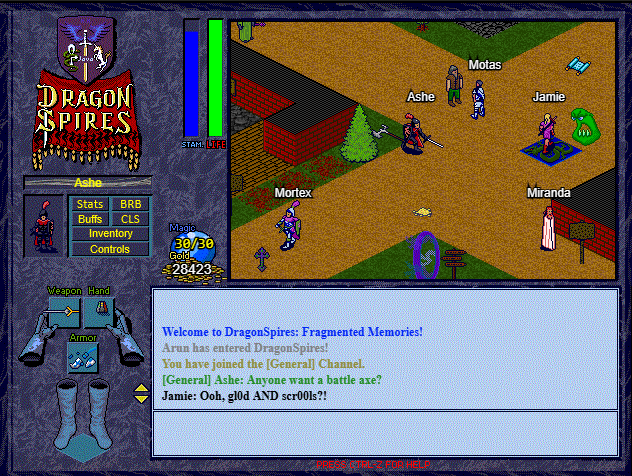 DragonSpires: Fragmented Memories gameplay screenshot